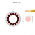 thumbnail image 3 of ANGARA Natural 1.26 ct Ruby and Diamond Floral Circle Pendant in 14K White Gold for Women (Size-2.5mm) | July Birthstone, Birthday, Anniversary, Jewelry Gift for Women | Natural Ruby Necklace, 3 of 7