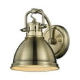thumbnail image 3 of 1 Light Vanity Light in Classic Style 8.5 inches High By 6.5 inches Wide-Aged Brass Finish-Matte White Shade Color Bailey Street Home 170-Bel-4476192, 3 of 10
