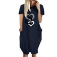 thumbnail image 2 of Aloohaidyvio Dresses Plus Size,Womens Summer Fashion Cute Print Casual Short Sleeve Round Neck Dress, 2 of 6
