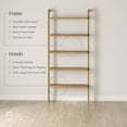 thumbnail image 3 of Nathan James Beacon Bohemian 5 Tier Bookshelf, Wall Mounted Bookcase, Solid Wood Bookshelf in Warm Pine, 3 of 7