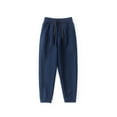 thumbnail image 5 of ATOGUTA Boys Athletic Pants Kids Clothes Active Soft Fleece Joggers for Boys Size 4T-12, Navy, 5 of 5