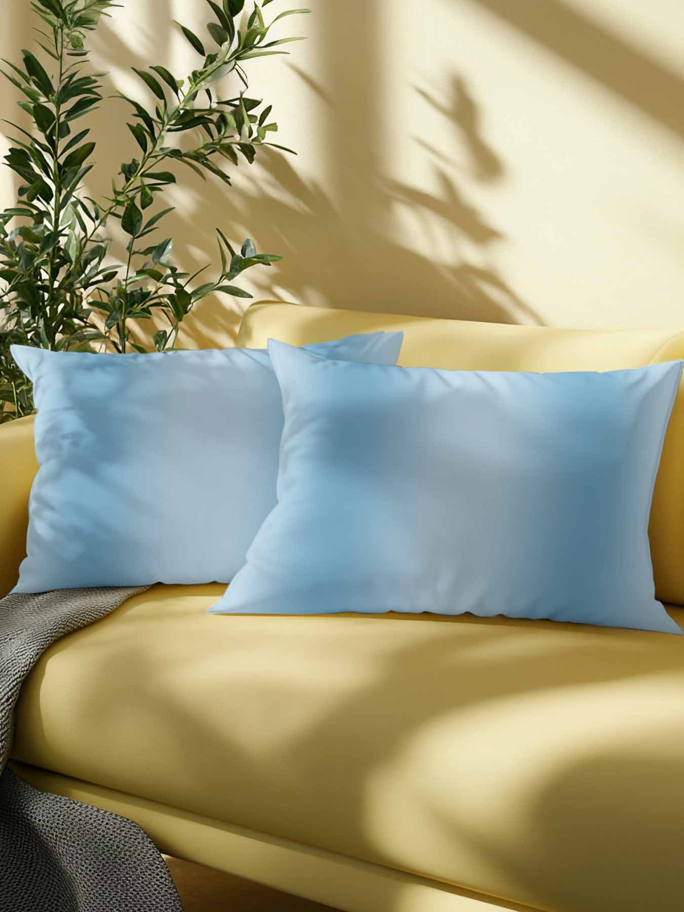 Outdoor Pillows Waterproof, Blue Ombre Bedding Throw Pillows with Insert for Couch Sofa Bed, Modern Abstract Art Farmhouse Gradient 12x20 Inch Pillowcases Decorative Camping Patio Pillow Set of 1