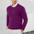 thumbnail image 2 of Sweaters for Men - Autumn Winter Smooth Comfortable Lightweight Drapey Soft Skin - Friendly Textured Slim Fit Round Neck Long Sleeve Sweater Jacket, Daily Casual Wear, Men's Clothing, 2 of 8
