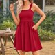 thumbnail image 2 of Vestidos de Verano para Mujer 2025, Moda con Curvas, Vestidos Florales, Ropa para Vacaciones en la Playa. Vino Tinto M, 2 of 3