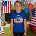 thumbnail image 2 of WAYUTE Boys Shirts Crewneck 250th Anniversary USA Shirt Patriotic Graphic 4th of July Festival Kids Youth Trendy Top Casual Summer, 2 of 4