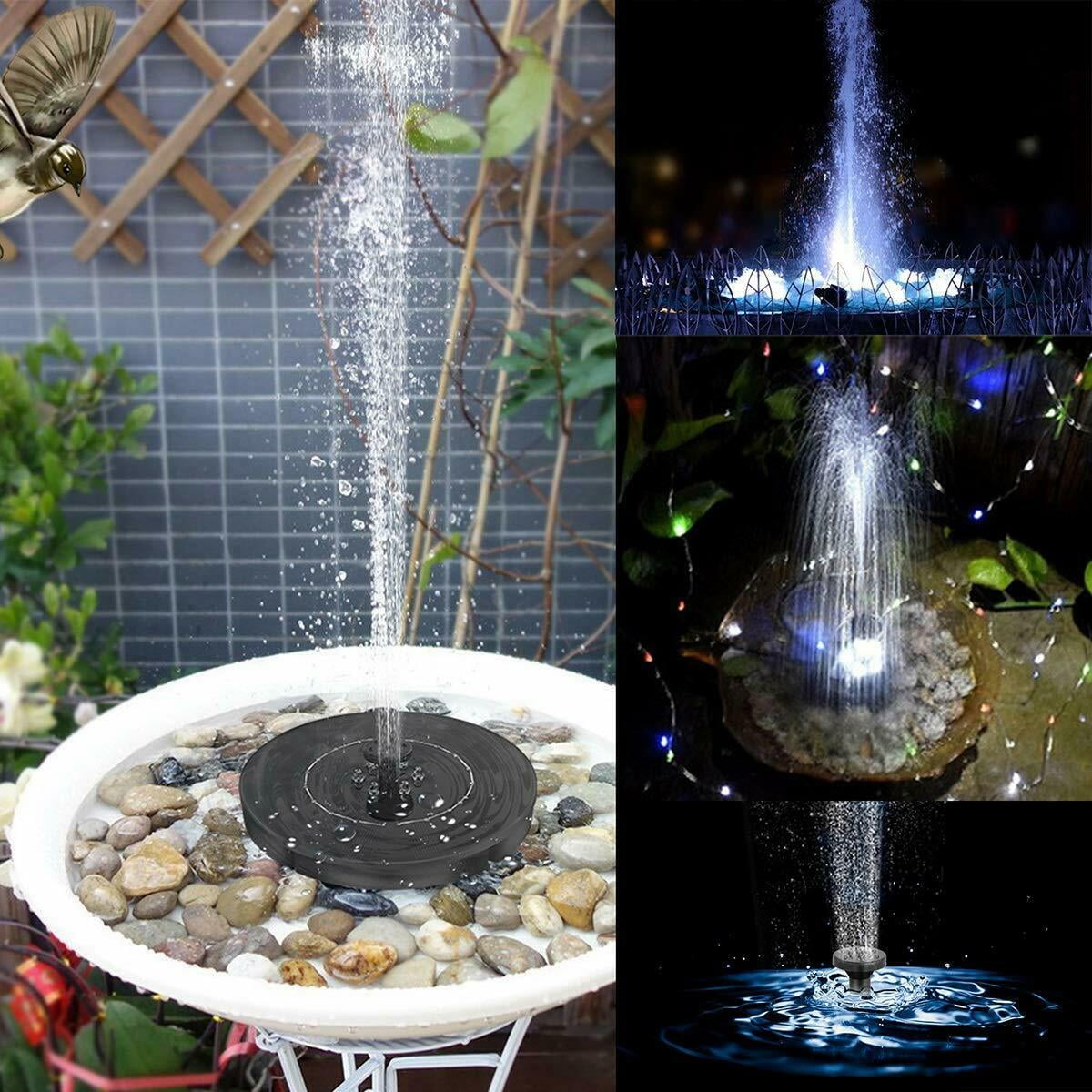 Solar Powered Floating Bird Bath Water Fountain Pump Garden Pond Pool