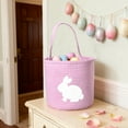 thumbnail image 6 of Taicans Easter Bunny Basket Bags,Rabbit Bucket Tote for Easter Egg Hunts Decorations Candy Gifts Storage,Plaid Canvas Storage Basket,Large 9.1x8.9x8.9in Storage Basket for Easter Decorations‌, 6 of 6