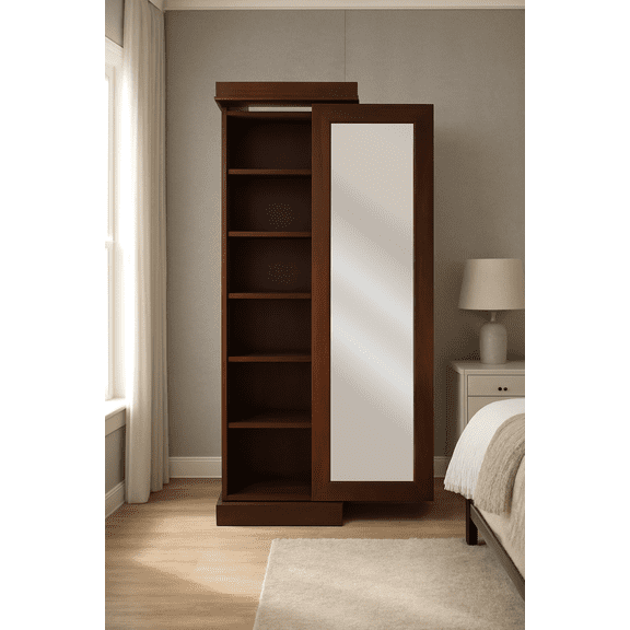Zapatera closet organizador espejo de cuerpo completo multifuncional Eko Reinicia 21 Muebles