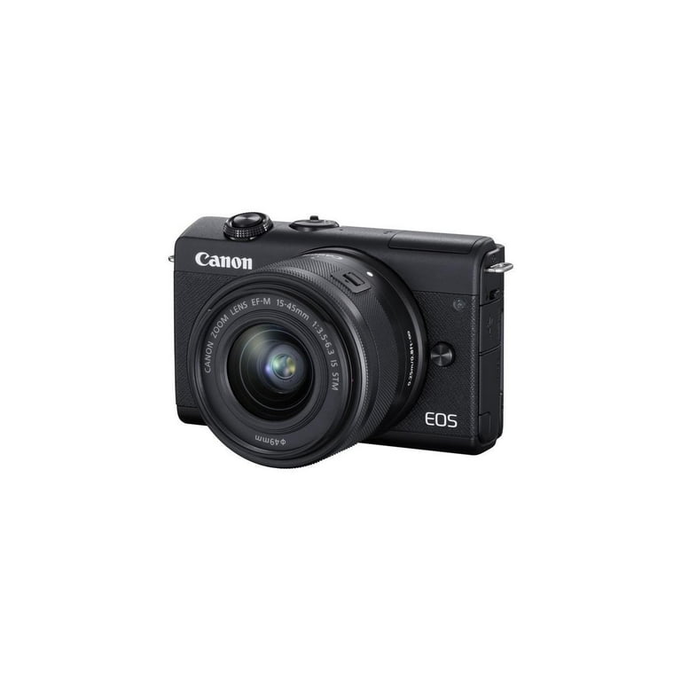 Canon EOS M200 DSLR - 24.1 MP, 4K, 3x zoom, EF-M 15-45mm Lens, Wi