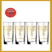 Luminarc L1139 Clear Tempered Glass Tableware Set, 4 Pieces