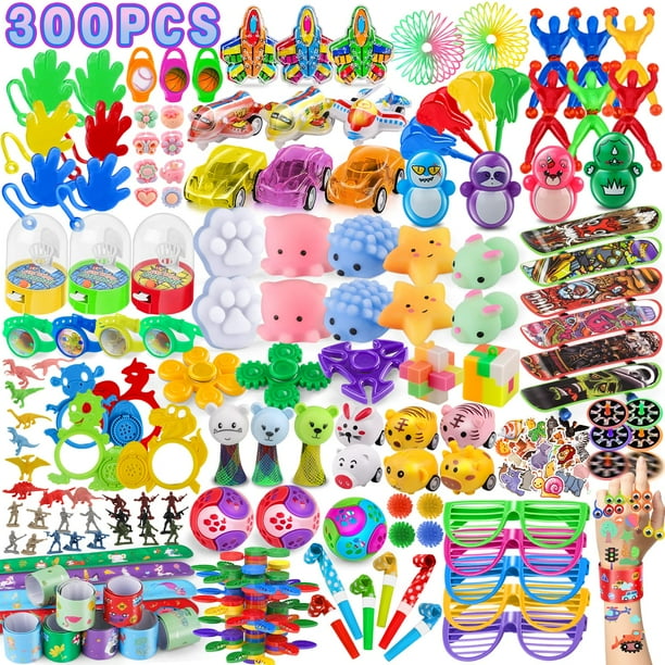 Piñata Stuffers Nicknack, 300 unidades, para regalos de fiesta infantil de 4 a 8