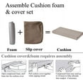 thumbnail image 5 of Piano Bench Cushion for Indoor Shoe Storage Non Slip Picnic Bench Pad for Kitchen Dining Table Seat 30 inch x 14, Grey, 5 of 9