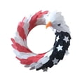 thumbnail image 2 of Vggrvlo Clearance Patriotic Wreaths for Front Door, 250th Anniversary Decorations, 4th of July Decorations Outdoor, Handcrafted Memorial Day Wreaths, Festival Celebration USA Flag Printed Wreath(B), 2 of 6