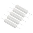thumbnail image 1 of Unique Bargains 5 Pcs Résistances 50 Ohms, Résistance Ciment Céramique 10W Kit de Résistance Ciment de Puissance Tolérance 5 % pour Adaptateurs d'Alimentation Audio, 1 of 4