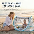 thumbnail image 4 of SweHouse Baby Beach Tent,Portable Shade Pool UV Protection Sun Shelter for Infant,Baby Travel Tent with Net,Indoor Baby Play Tent,UPF 50+ UV Protection Sun Shelters for Infants (Silver), 4 of 8
