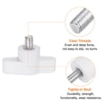 thumbnail image 4 of Uxcell 20 Pieces Wing Knobs M6 x 10mm Tee Stud Knob Thumb Screw Hand Clamping Handle White, 4 of 6