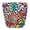 Vibrant Stripe Patterns, variant on Bird Nest Circular Canvas Hanging Hammock Bed Warm Breeding House Hut for Parakeet Parrot Hamster 8 Inches / 20.5 cm Sleeper Style 3