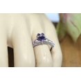 thumbnail image 5 of HeartsAndYou 1.2ct Natural Purple Amethyst Engagement Ring Claddagh 100% 14k SOLID White Gold, 5 of 9