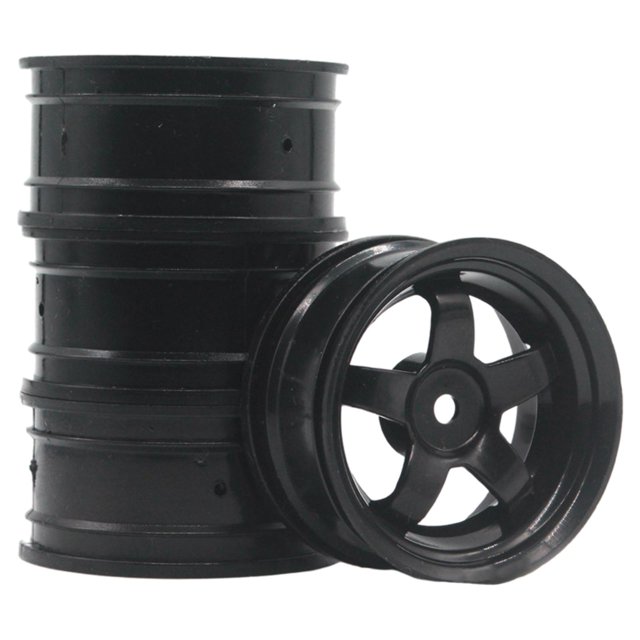 Llanta de rueda Yotijar 4x 1/: 10 buje hexagonal de 12mm para Axial NEGRO