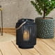 thumbnail image 3 of Lámpara de mesa de ratán natural con vela, portavelas decorativo para jardín y restaurantes. Negro S, 3 of 9
