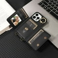 thumbnail image 3 of Etui Pour IPhone 16/16 Plus/16 Pro/16 Pro Max, Ajustable Courroie Coque Carte Fente Stand Housse, 3 of 6