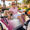 thumbnail image 3 of Golf Cart Seat Covers for 2 Seater,Rose Red Ombre Microfiber Cart Seat Towel Blanket,Pink White Gradient Modern Abstract Art Absorbent Breathable NonSlip Bench Seats Protector for Golf Course 51"x31", 3 of 9
