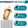 thumbnail image 3 of Uxcell SMA Female Crimp Connector,20 Pcs Straight Plug Crimp RF Connector SMA-KY-1.5 for RG174 RG316 RG188 RG188A LMR100 Coaxial Cable, 3 of 6