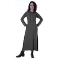 thumbnail image 1 of Moomaya Robe Maxi à Capuche à Manches Longues pour Femmes avec Poches, Décontractée, Longues Robes, 1 of 6