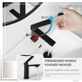 thumbnail image 4 of Stylish 6" Ht Single Handle Matte Black Bathroom Faucet B-102N, 4 of 11