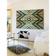 thumbnail image 4 of Marmont Hill - "Blue Green Vortex x " Painting Art Print On Natural Pine Wood, 45.0" x 1.5", 4 of 5
