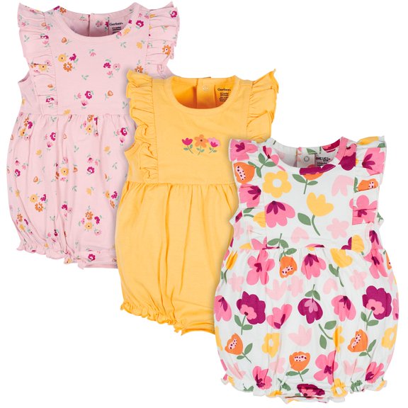 Set de 3 enteritos para bebé niña Onesies Brand zorro 6-9 meses