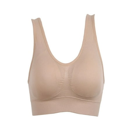 

Fymall Women s Stretch Workout Crop Top Fitness Yoga Gym Sports Bra Vest