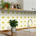 thumbnail image 2 of Mi Alma Star Shaped Yellow Tile Stickers - Removable Vinyl 4x4, 24 pcs, 2 of 11