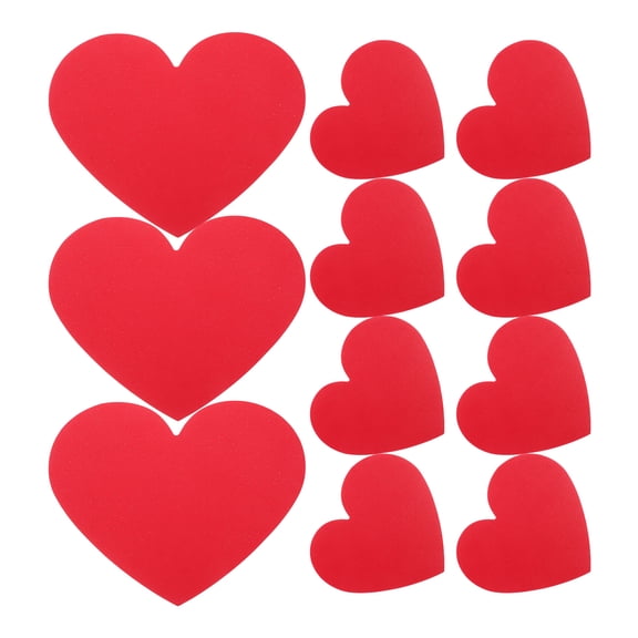 MLINS 40Pcs Heart Shaped Note Cards Diy Greeting Cards Heart Shape Card for Valentine Day Heart Shaped Paper Cutout Red