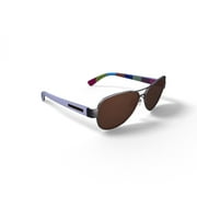Hard Candy Womens Polarized Rxable Sunglasses, Hs03P, White, 59-13-136, with Case