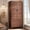 Brown, variant on Gaderth Wardrobe Closet With 2 Doors And 2 Drawers,Bedroom Freestanding Armoire Storage Cabinet With Shelves And Hanging Rod,Wooden Wardrobe Combination For Hanging Clothes