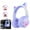 Purple with box, variant on RGB Cat Ear Wireless Headphones for PC Cute 3D Space Capsule Cat Bluetooth Headset Foldable Gaming Headset For Kids Girls Gifts