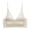 Beige, variant on Modal Cotton V Neck Minimalist Bralette Triangle Thin Padded Breathable Comfortable Everyday Bra for AAA-B Cup