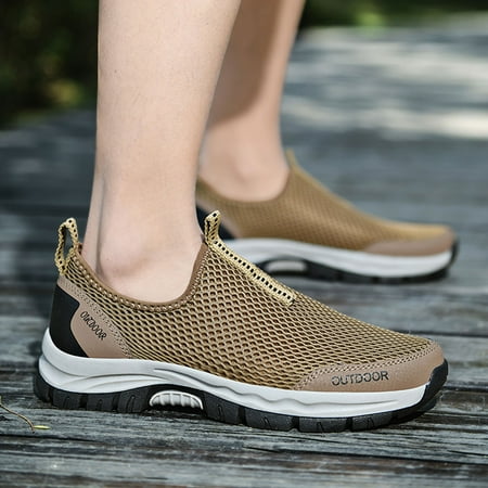 

Christmas Fashion Men Mesh Casual Sport Shoes Slip-On Mountaineering Soft Bottom Sneakers