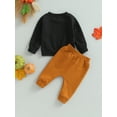 thumbnail image 5 of Toddler Baby Boy Halloween Outfit 6M 12M 18M 24M 3Y Mamas Pumpkin Long Sleeve Crewneck Sweatshirt Tops Jogger Pants Set, 5 of 10