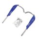 thumbnail image 1 of Adjustable Motorcycle Hand Guards, Locking Screw, Aluminum Alloy, Universal Fit, Handlebar Handguards, Blue (Silver Aluminum Handle), 1 of 1