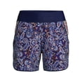 thumbnail image 1 of Lands' End Women's 5" Quick Dry Elastic Waist Board Shorts Swim Cover-up Shorts with Panty Print, 1 of 3