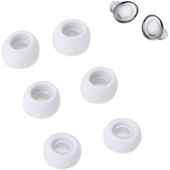 Adhiper 3 Pair Replacement Noise-reducing Non-Slip Silicone Earbuds with Filter Compatible with Samsung Galaxy Buds Pro earplugs(White)
