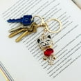 thumbnail image 6 of Wrapables Crystal Bling Key Chain Keyring with Tassel Car Purse Handbag Pendant, Ruby Kitty, 6 of 7
