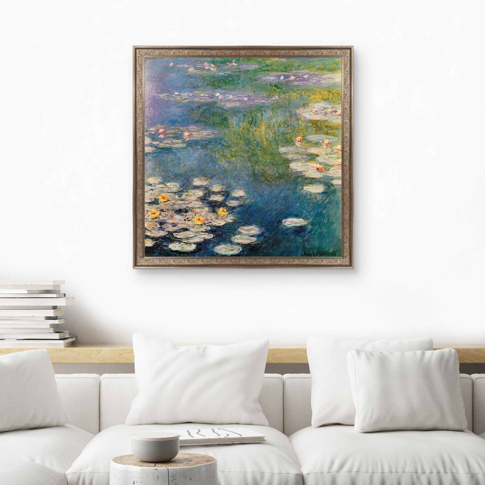 Waterlilies at Giverny Framed Canvas