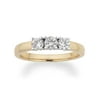 1/2 Ctw 3 Stone Ring, Size 4