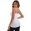 thumbnail image 2 of DARING DIVA Women's Modal Adjustable Straps Cami Tank Top 3-Pack 3XL White, Gray, 2 of 5