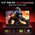thumbnail image 4 of 17.3" IPS FHD Gaming Laptop 16GB DDR5 RAM 1TB SSD AMD Ryzen 5 6600H (Beat i7-1165G7 Up to 4.5GHz) Radeon 660M GPU with 100W Type-C Backlit Keyboard Fingerprint Gray, 4 of 7