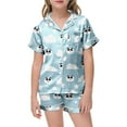 thumbnail image 3 of Girls Playful Daily Wear Painted Home Outfit Set Comfortable Pajamas For Children Design, 3 of 4