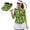 Bee Print, variant on Women's Golf Shirt and Sun Visor Hat Set Green Golf Theme Breathable Fabric 3/4 Sleeve Golf Shirts Moisture Wicking Adjustable UV Protection Sun Hat Cap for Tennis Enthusiasts